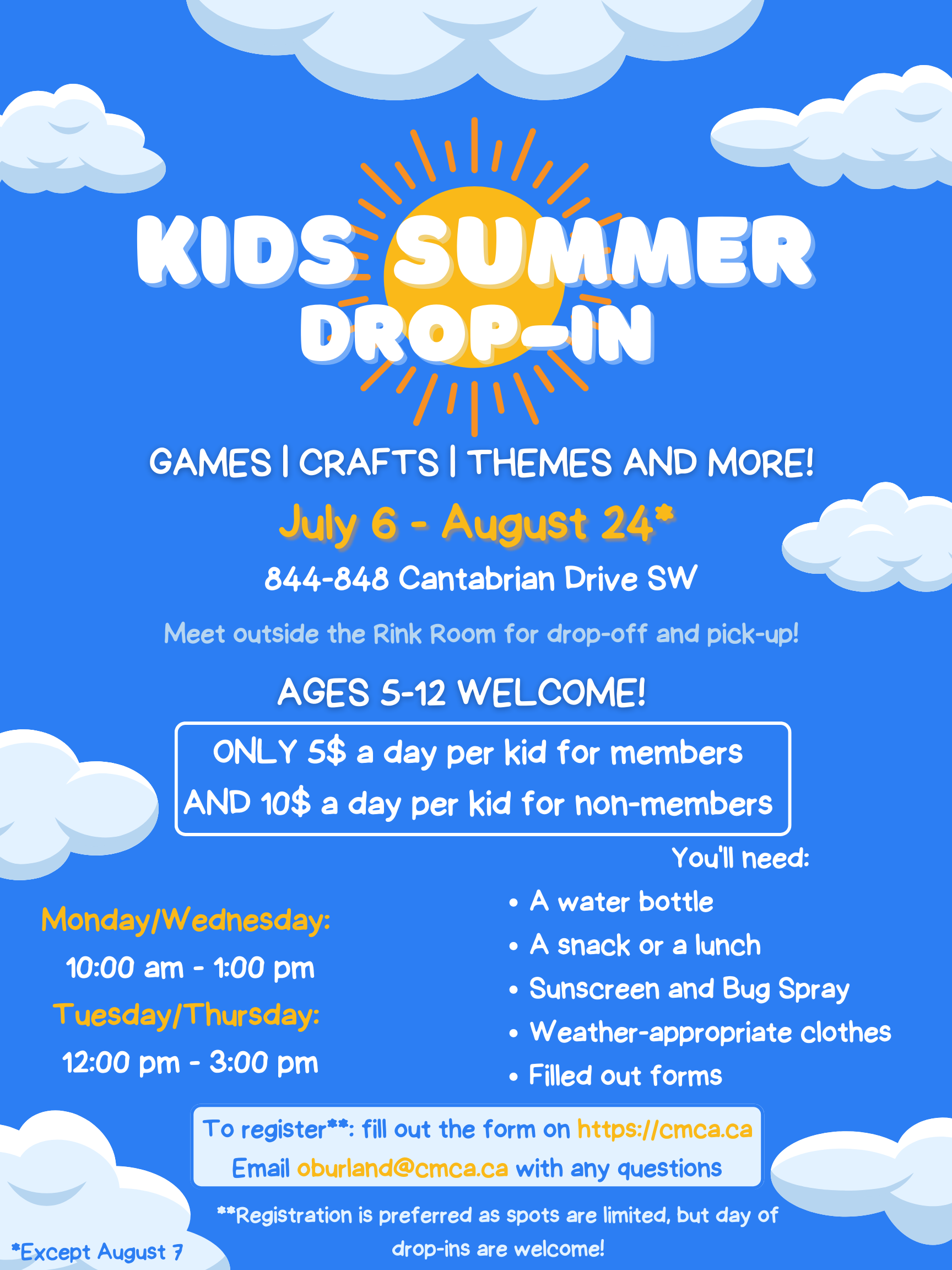 Kids Summer Drop in Canyon Meadows Community Association